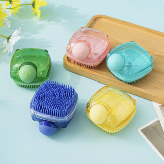 硅胶乌龟洗澡刷宝宝儿童洗澡后背沐浴刷子软毛分装瓶洗浴搓澡神器
